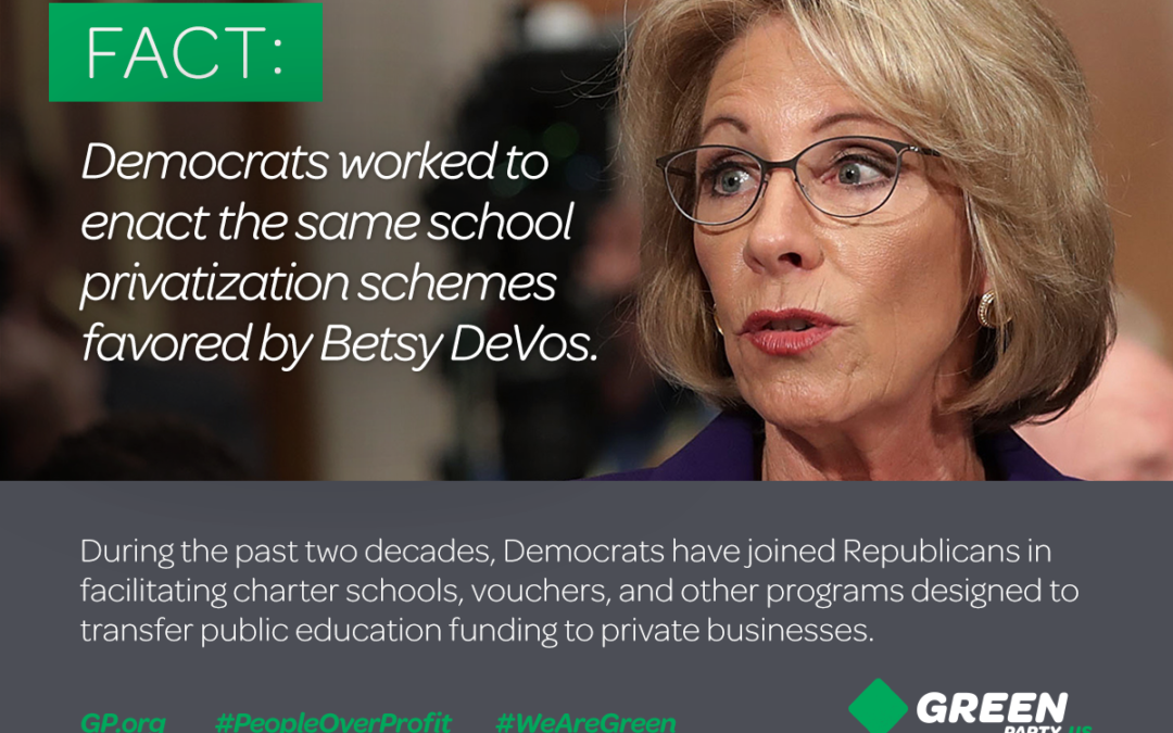 Green Party: DeVos is more of the same education privatization