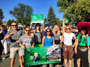 Colorado Greens supporting Jill Stein and the GPCO at the Louisville Labor Day Parade